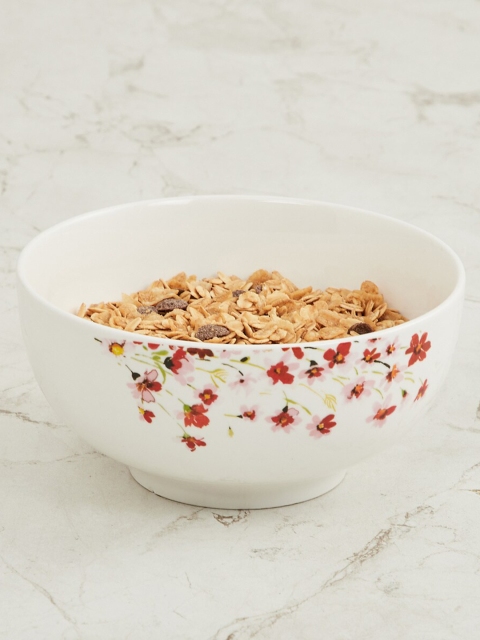 

Home Centre Red & White 1 Pieces Printed Porcelain Glossy Bowls