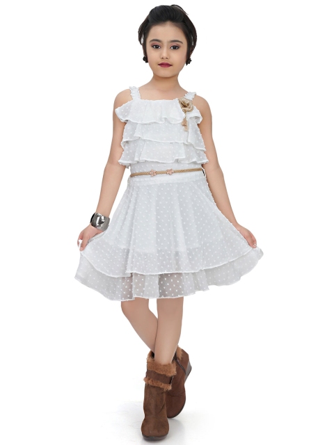 

Tiny Girl Off White Layered Dress