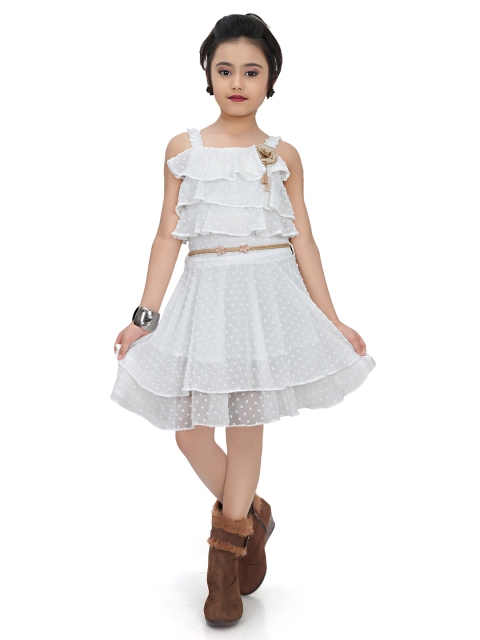 

Tiny Girl Off White Fit And Flare Dress