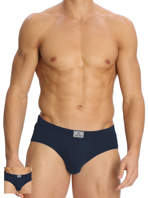 

Jockey Men Navy Blue Pack of 2 Briefs 8035-0205