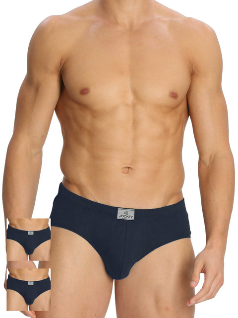 

Jockey Men Pack of 3 Navy BU-POCO Briefs 8035-0305, Navy blue