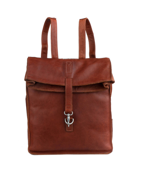 

PELLE LUXUR Unisex Brown Leather Laptop Bag