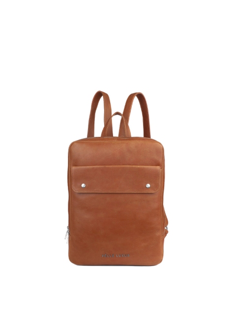 

PELLE LUXUR Unisex Brown Leather Laptop Bag