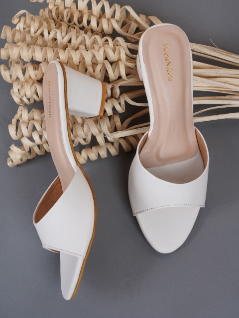 

HEELSNFEELS White Party Block Pumps