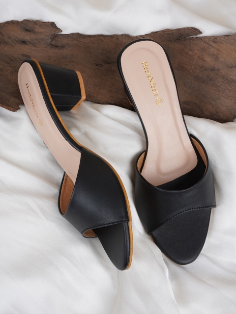 

HEELSNFEELS Black Party Sandals