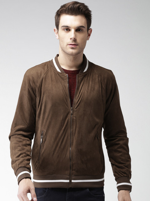

Harvard Men Brown Solid Sporty Jacket