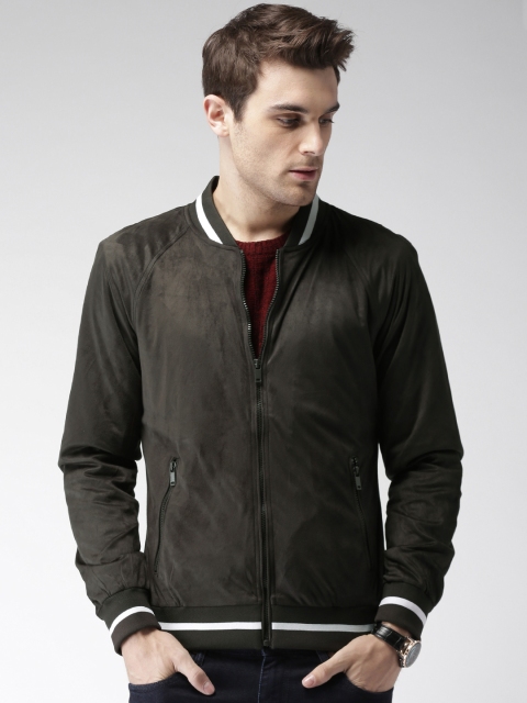

Harvard Men Green Solid Jacket