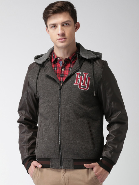 

Harvard Men Charcoal Grey Bomber Jacket
