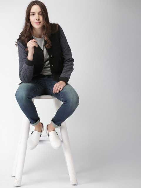 

Harvard Women Black Bomber Jacket