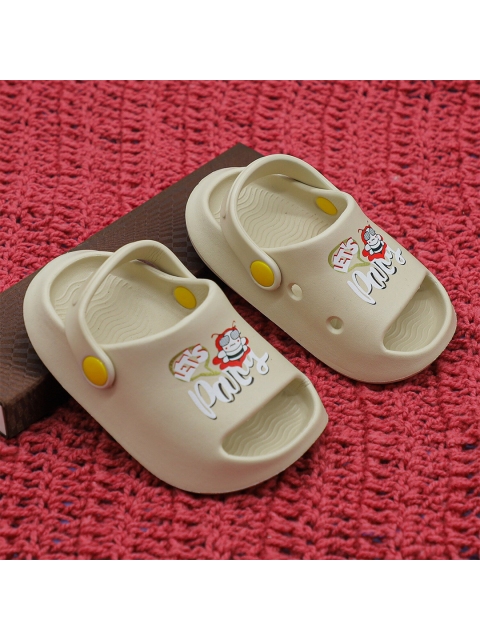 

FEETWELL SHOES Unisex Kids Beige Croslite Clogs