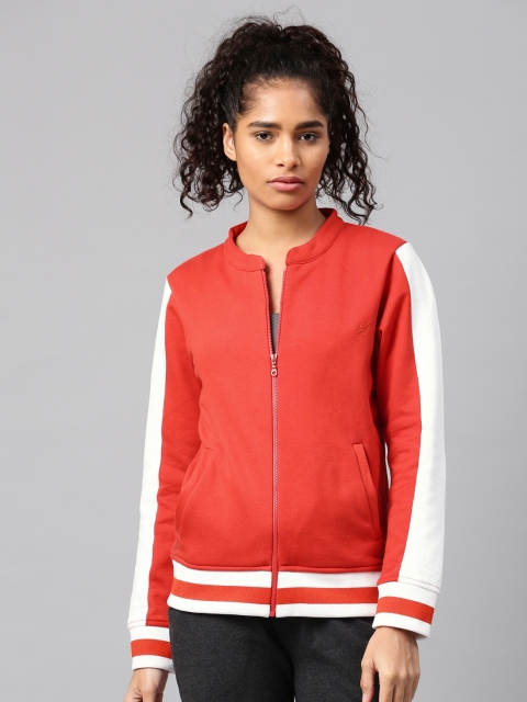 

HRX by Hrithik Roshan Women Red Solid Sweatshirt