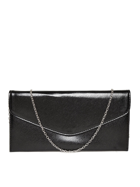 

Lino Perros Black Envelope Clutch with Chain Strap