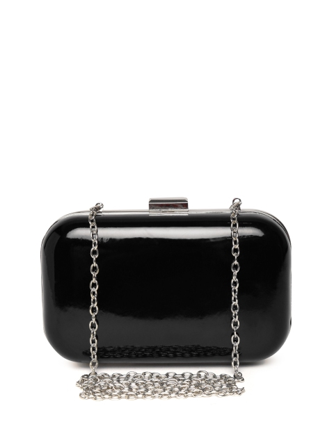

Lino Perros Black Glossy Box Clutch