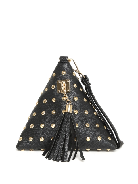 

Lino Perros Black Studded Triangular Clutch