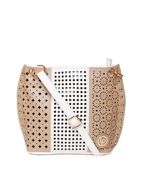 

Lino Perros Beige & White Cut-Out Sling Bag