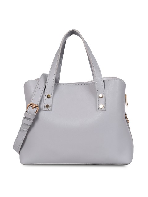 

Lino Perros Grey Solid Handheld Bag with Sling Strap