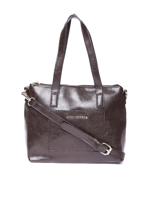

Lino Perros Coffee Brown Solid Handbag with Sling Strap