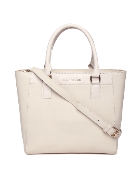 

Lino Perros Cream-Coloured Handheld Bag with Sling Strap
