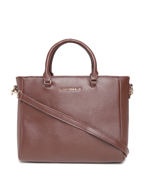 

Lisa Haydon for Lino Perros Brown Solid Handheld Bag with Sling Strap
