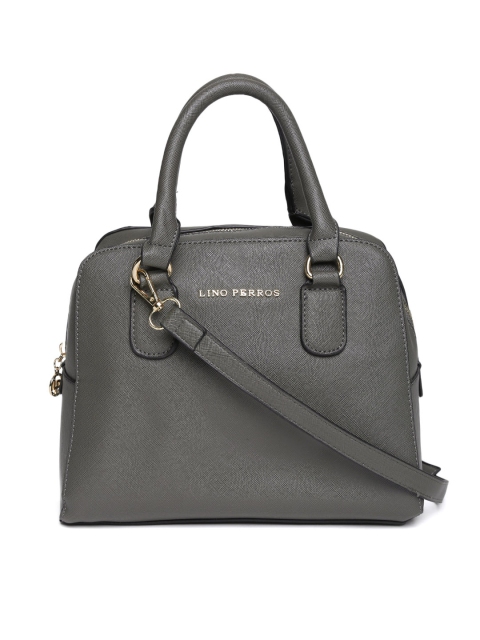 

Lino Perros Charcoal Grey Solid Handheld Bag