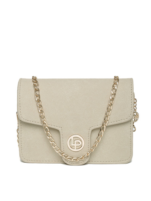 

Lino Perros Beige Solid Sling Bag with Chain Strap