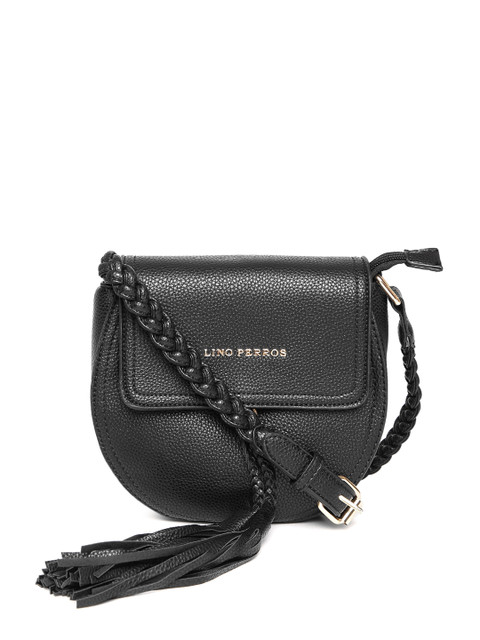 

Lino Perros Black Tasselled Sling Bag