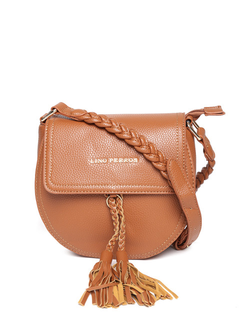 

Lisa Haydo for Lino Perros Tan Brown Solid Sling Bag