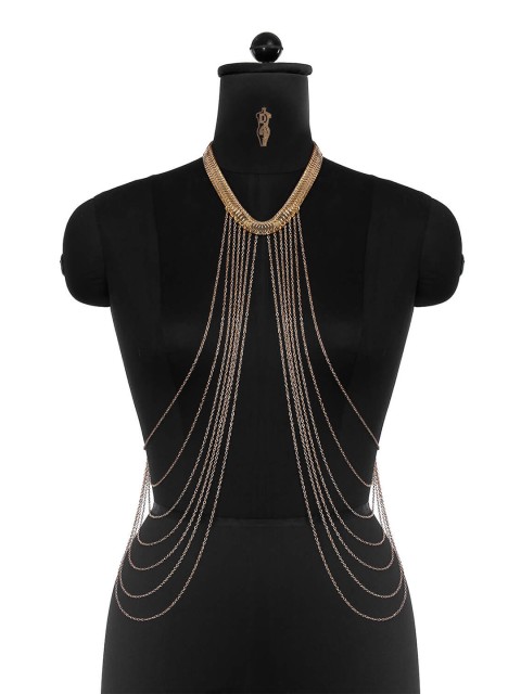 

FemNmas Gold-Toned Gold-Plated Body Chain