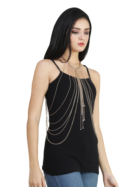 

FemNmas Gold-Toned Gold-Plated Body Chain
