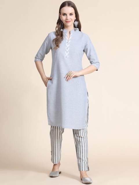 

KALINI Women Grey Kurta with Trousers