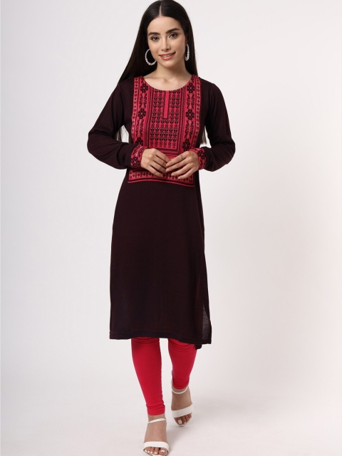 

KEIKO Women Black & Pink Ethnic Motifs Printed Kurta