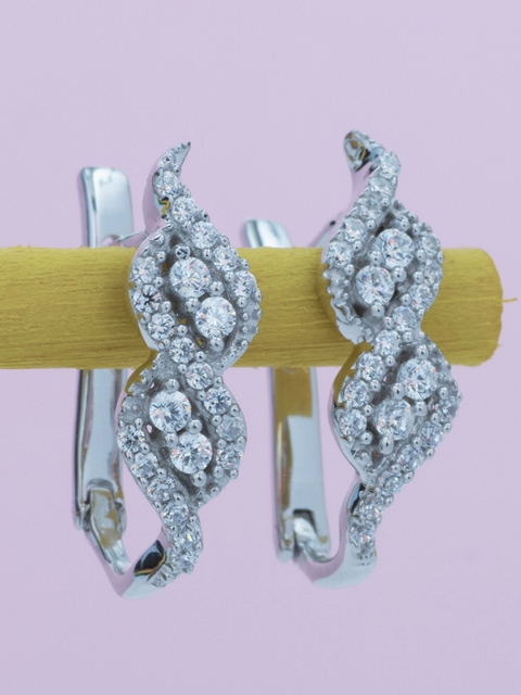 

Peora Sterling Silver Rhodium-Plated Classic Hoop Earrings