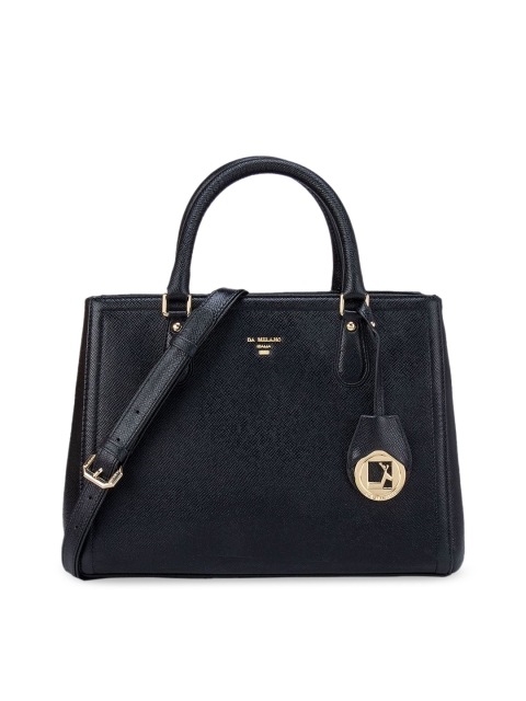 

Da Milano Black women Leather Structured Handheld Bag with Tasselled