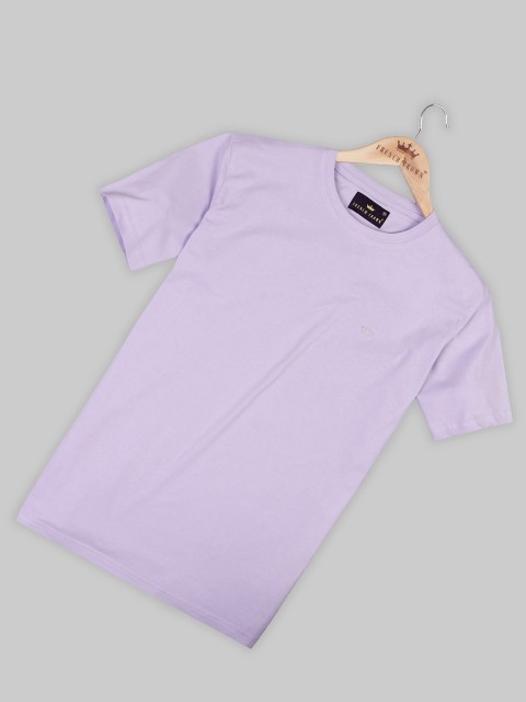 

FRENCH CROWN Men Pink Solid Organic Cotton T-shirt