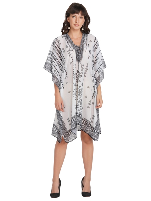 

Rajoria Instyle Women Multicoloured Georgette Ethnic Kaftan Dress, Multi