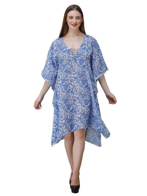 

Rajoria Instyle Multicoloured & xiketic Floral Georgette Ethnic Kaftan Dress, Multi