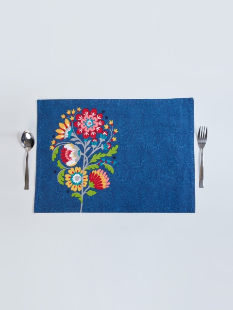 

Home Centre Blue Mandarin Bohemian Cotton Printed Reversible Placemat