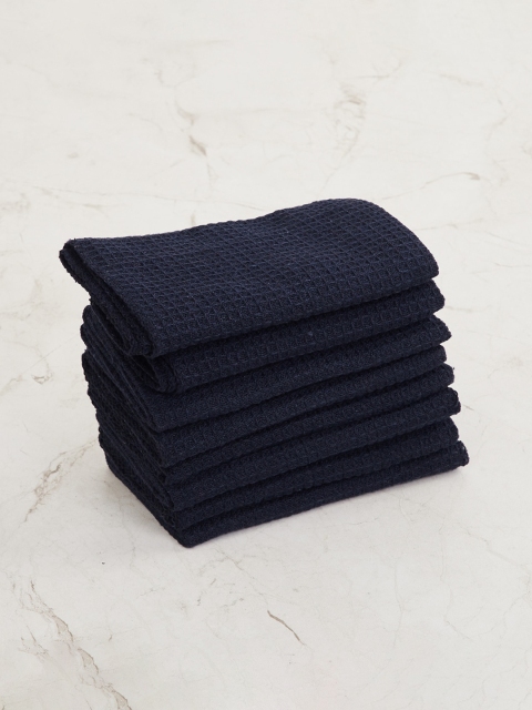 

Home Centre Set Of 8 pieces Navy Blue Fiesta Waffle Patterned Kitchen Towel