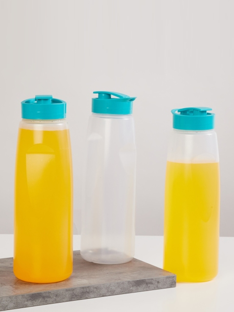 

Home Centre Set Of 3 Teal Blue Solid Sipper Water Bottle