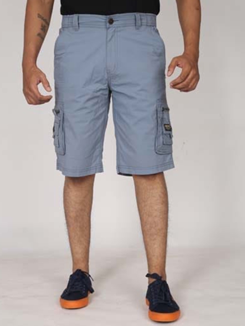 

AEROCRAFT Men Grey Cotton Cargo Shorts