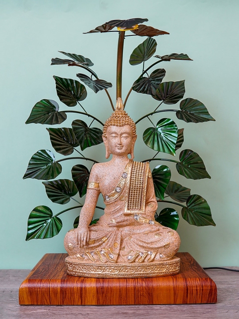 

StatueStudio Brown & Green Textured Gautam Buddha Showpiece