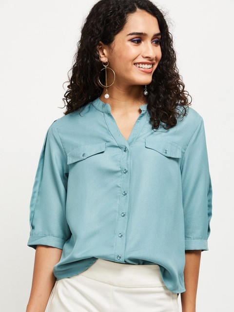 

max Women Green Casual Shirt