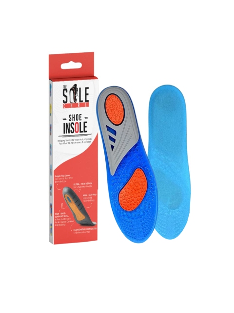 

royalkart Set Of 2 Orange & Blue Solid Insoles