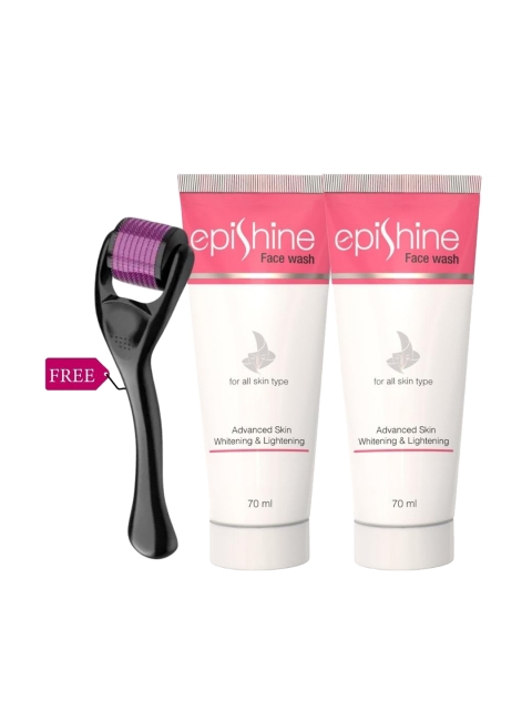 

epishine Pack of 2 Face Wash Pack of 2 with Free Derma Roller, White