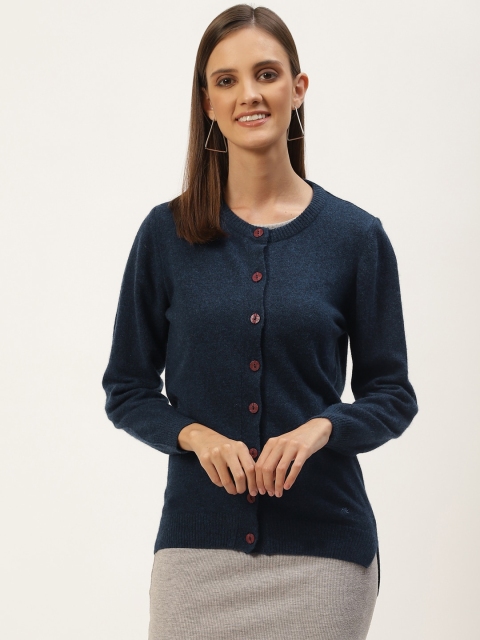 

Monte Carlo Women Navy Blue Solid Cardigan