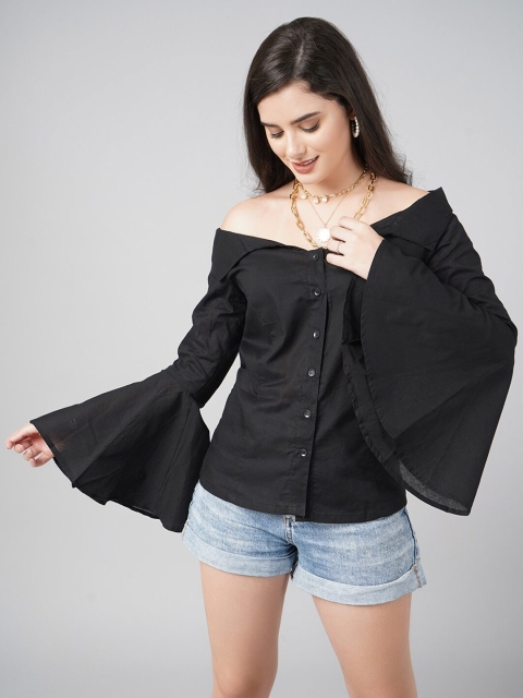 

DressBerry Women Black Modern Casual Shirt