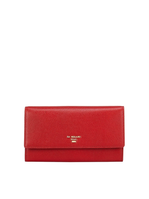 

Da Milano Women Red Solid Leather Two Fold Wallet