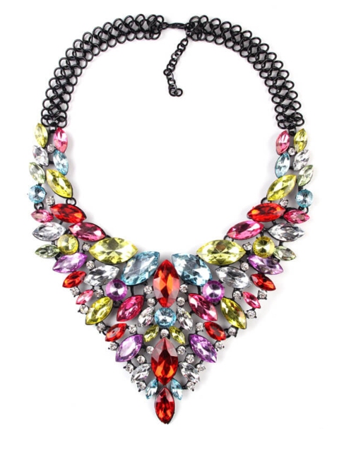 

FemNmas Gold-Toned & Red Gold-Plated Antique Necklace