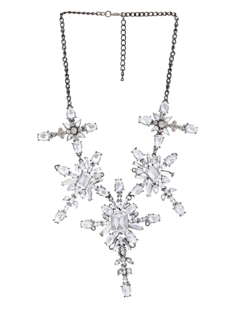 

FemNmas Silver-Toned & White Gold-Plated Necklace