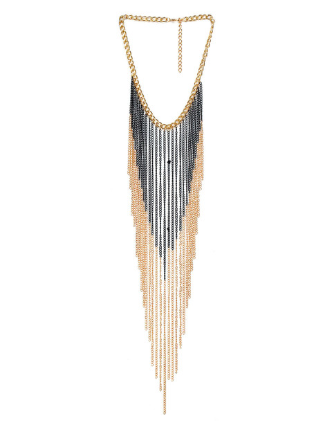 

FemNmas Gold-Toned Gold-Plated statement Necklace